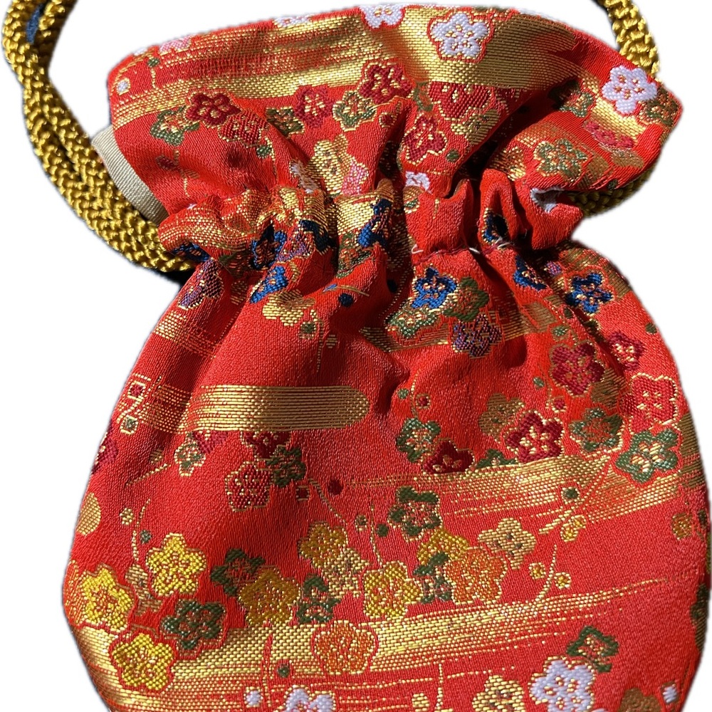Kimono Fabric Sakura Pouch